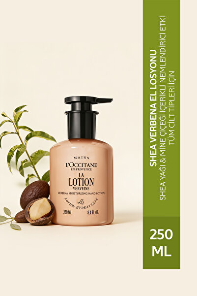 L'Occitane Shea Verbena El Losyonu, Mine Çiçeği ve Shea Yağı İçeren Nemlendir...