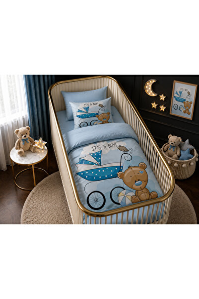 Fabeteks Baby Stroller and Cute Teddy Bear Children's Single Digital Baby Bed...