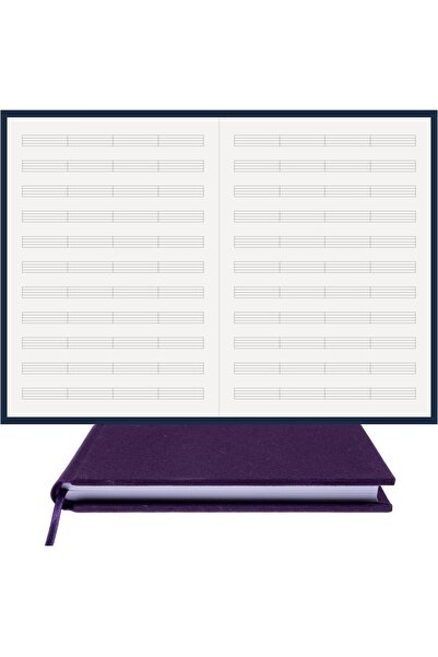 BİDEFTER دفتر ملاحظات موسيقي احترافي (بدون مفتاح) 100% صناعة يدوية، خياطة يدو...