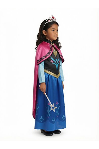 joyland Joyland Frozen Movie Anna Dress Cosplay Costume Deluxe Set with Pink ...