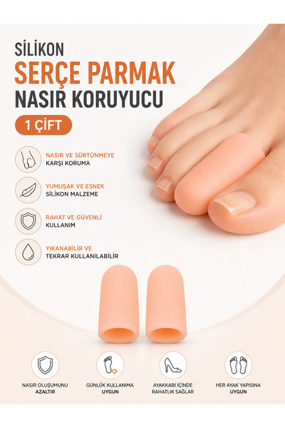 optana Ayak Serçe Parmak Nasır Koruyucu Silikon Hortum Bunyon Ayak Çıkıntı