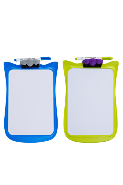 Deli Tablă albă școlară, ramă din plastic 30×21cm, suprafață cu ștergere chim...