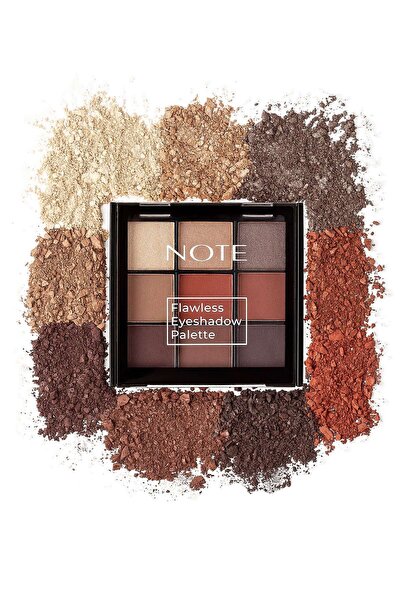 NOTE Flawless Eyeshadow Mat Ve Işıltılı Toz Göz Far Paleti - 01 Canlı Renkler