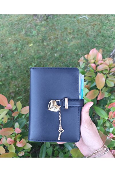 NESLİMSİ ATÖLYE Budget Planner Money Organizer - Faux Leather Locked Agenda D...