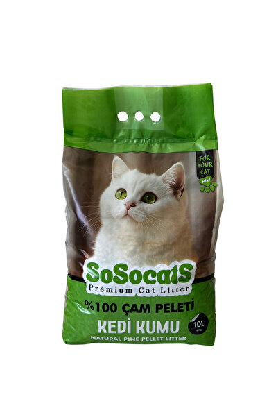 SOSOCATS %100 Doğal Çam Peleti Kedi Kumu (10L/6Kg)