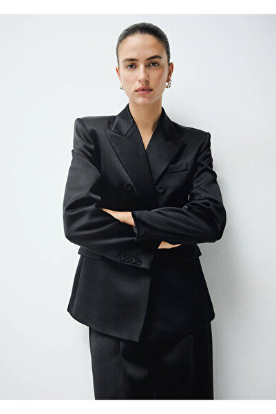 MANGO Woman Satin blazer jacket