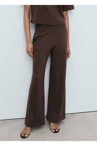 MANGO Woman Obične kroj Pamuk pantalone