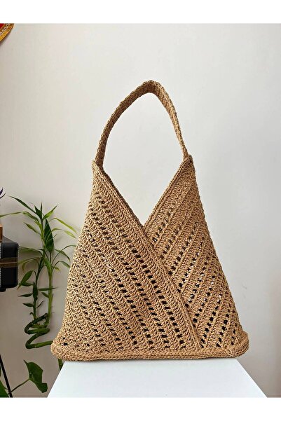 ARTTMACRAME Straw Beach Bag Casual Bag Large Size Bag