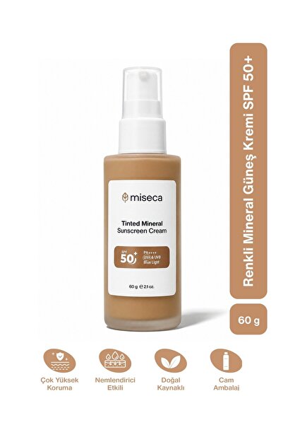 miseca واقي شمسي ملون بفلتر معدني بي بي بعامل حماية من الشمس 50+ حماية عالية ...