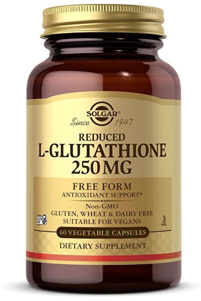 Solgar Reduced L-glutathione, 250 mg, 60 Vegetable Capsules, Amino Acids & Pr...