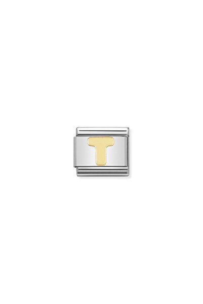 NOMİNATİON Composable Classic Dekoratif Link - Harfler - T Harfi - (20 T) 18k...