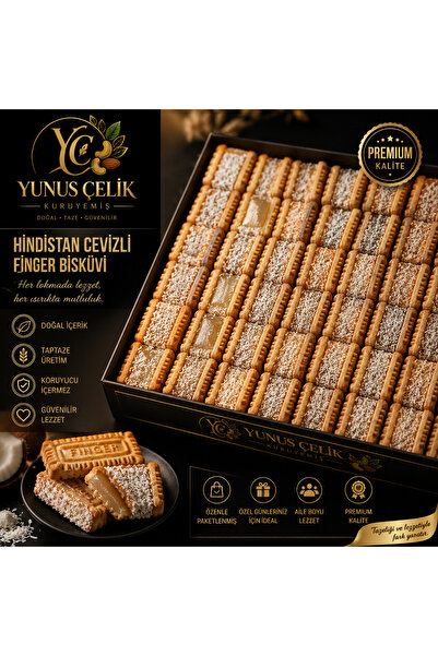 Yunus çelik kuruyemiş Hindistan Cevizli Bisküvi Arası Lokum 1 Kg - Taze El Ya...