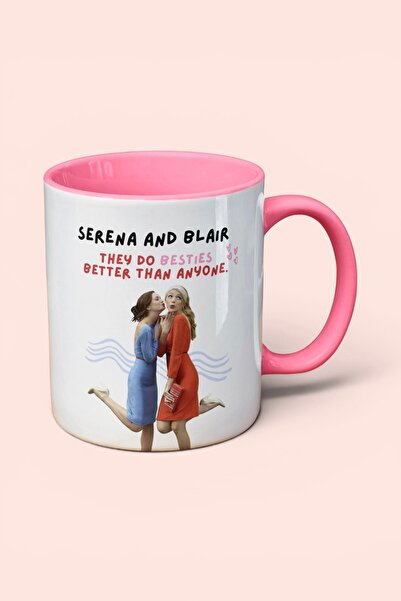 Cool Stuff Gossip Girl Serena and Blair Inside and Out Pink Mug