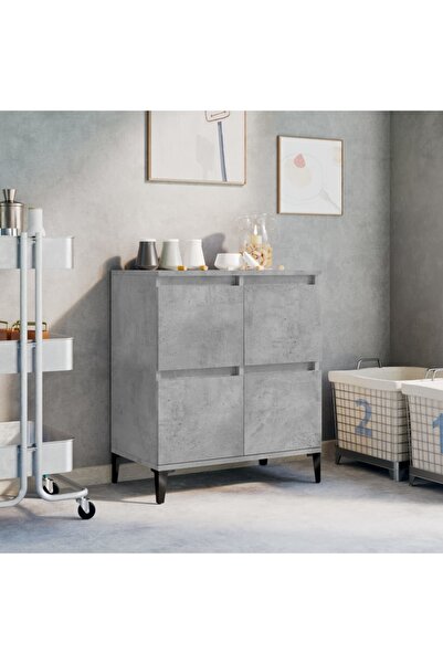 Concept Servantă, gri beton, 60x35x70 cm, lemn prelucrat