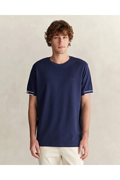 Gant Erkek Lacivert Kısa Kollu T-Shirt