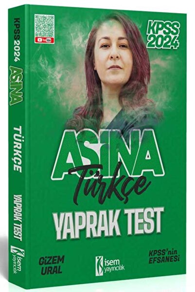 İsem Yayınları SÜPER FİYAT - İsem 2024 KPSS Türkçe AŞİNA Yaprak Test - Gizem ...