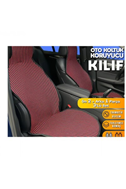TAKKOLAY Mattress Rug 3-Piece Luxury Set Anti-Sweat Black Red Klf001