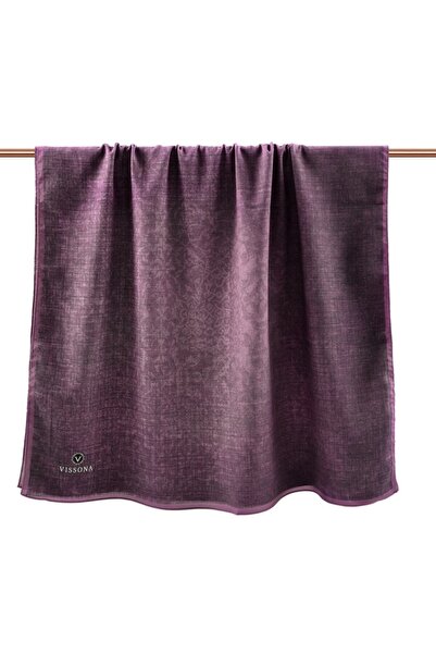 Vissona KREP DOKU DESENLİ PEMBE RENKLİ 75X195 KIRIŞMAZ ŞAL