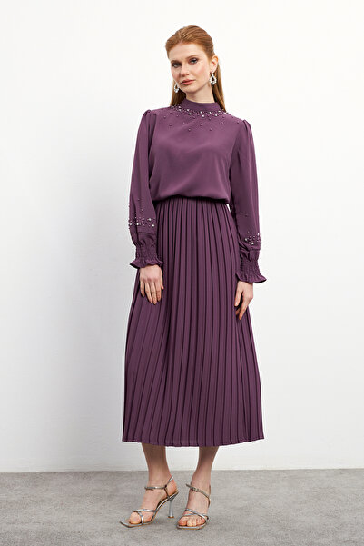 VAVİNOR Valeria Skirt Blouse Set - Lilac