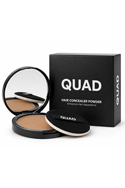 QUAD بودرة تغطية الشعر واللحية بلون بني فاتح/بني فاتح للجنسين - تأثير طبيعي م...