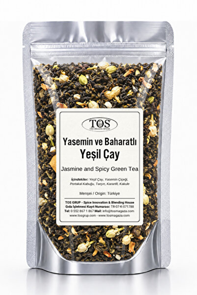 TOS The Organic Spices شاي الياسمين الأخضر - مع الياسمين والبهارات، 40 جرام، ...