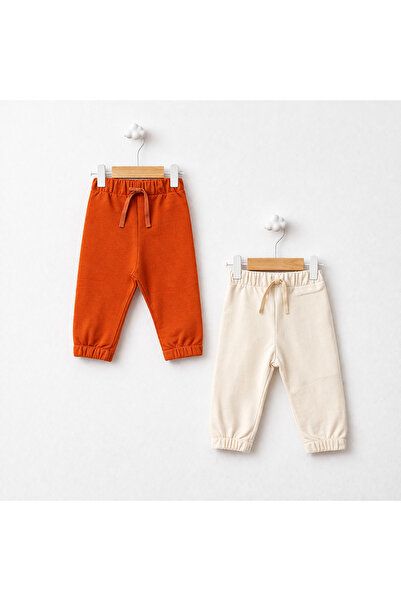 For My Baby Unisex Bebek 2'li Pamuklu Jogger Pantolon Seti