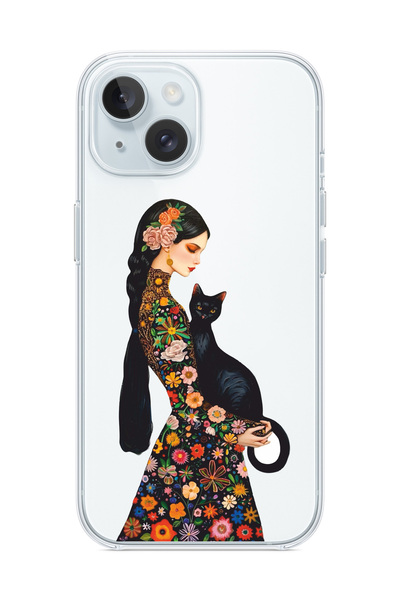 3GEN CASE iPhone 13/iPhone 14 Uyumlu Sevimli Kediler Desenli Şeffaf Silikon K...