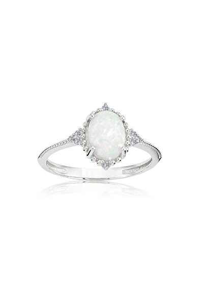FasekGold Opal Altın Yüzük - Fantazi, Opal, Hediyelik, Kadın 14 Ayar Altın Yüzük