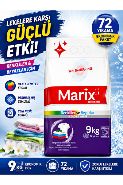 marix Toz Çamaşır Deterjanı Renkliler ve Beyazlar İçin Toz Çamaşır Deterjanı ...