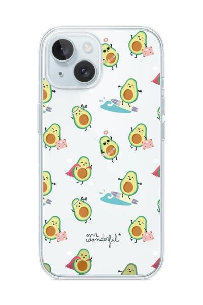3GEN CASE İphone 15 Uyumlu Desenli Şeffaf Silikon Kılıf