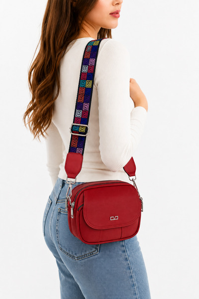 HNB Vona Bags Red Shoulder Bag - Cross Strap, Mv028