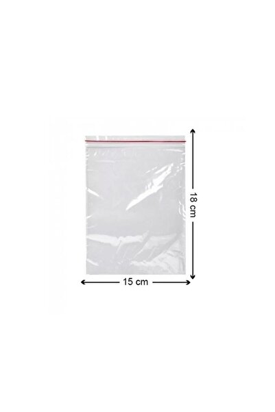 Merpak Ambalaj Kilitli Torba 15x18 Cm 600'lü Kilitli Buzdolabı Poşeti Şeffaf Kilitli Poşet Kilitli Saklama Poşeti