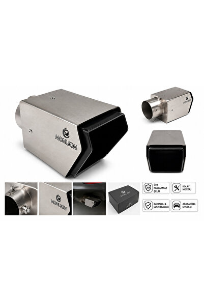 Monlion Tekli Kare Egzoz Ucu 80mm