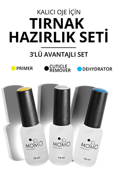MOMO professional Kalıcı Oje ve Protez Tırnak İçin Hazırlık Seti, Dehidratör ...