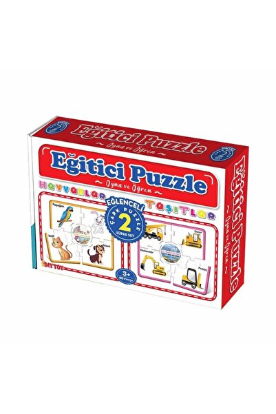 DIY Toys Eğlenceli Çark Puzzle - Hayvanlar Ve Taşıtlar