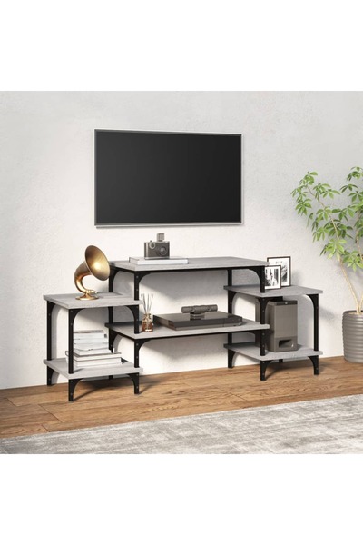 Concept Comodă TV, gri sonoma, 117x35x52 cm, lemn prelucrat