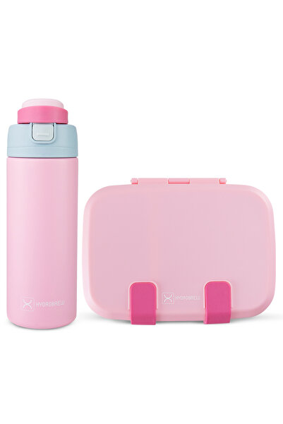 Hydrobrew Steel Core Bento Lunch Box 839ml w/ SipSwitch Insulated Water Bottl...