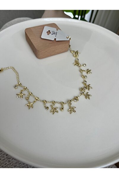 YSX JEWELRY Deniz yıldızı kristal boncuk detaylı halhal
