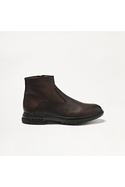 John May Men's Boots Og-353 Brown Leather