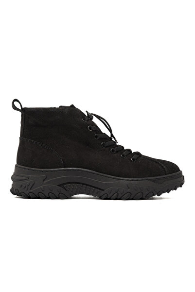 John May Women / Girls Boots Mar-25K-192-203 Black Nubuck