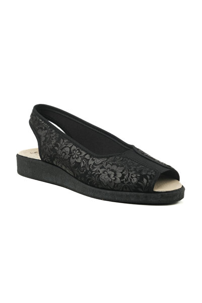 Green Life صنادل نسائية / صنادل للبنات 983 STRETCH WOMEN'S FOOTWEAR أسود