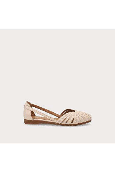 Frau Kadın / Kız Sandalet 03M4 LEATHER CAGED BALLET FLATS WITH THIN STRAPS