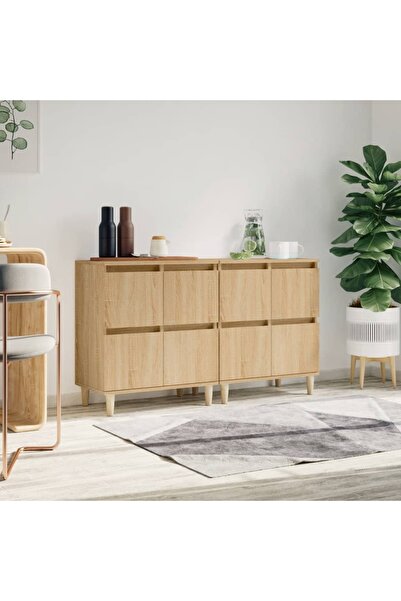Concept Servante, 2 buc, stejar sonoma, 60x35x70 cm, lemn prelucrat