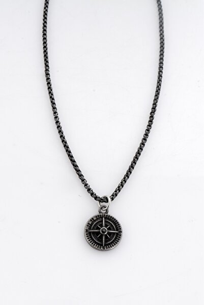 UKHWD SUPPLY 316L Steel Minimal Compass Necklace