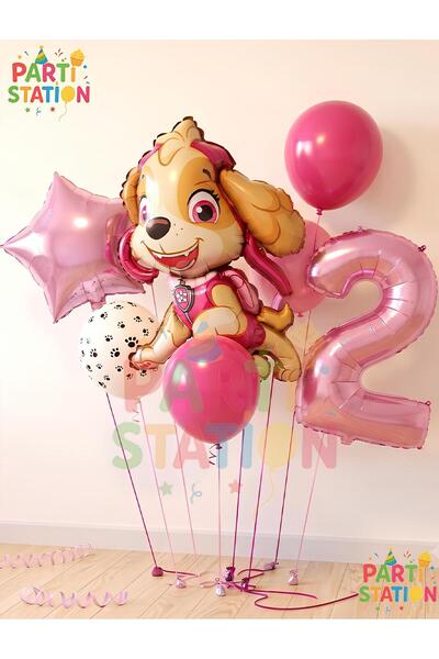 Parti Station Paw Petrol Folyo Set Paw Patrol Skye 2 Yaş Balon Set Konsept Do...