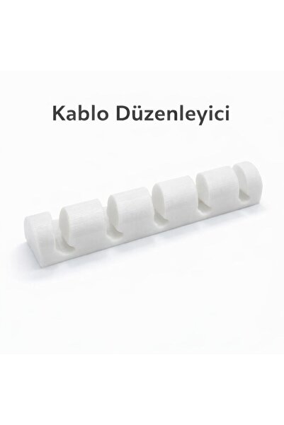 Mottopi Curly Cable Organizer/ White Cable Holder Desk Fixer Adhesive USB Type-C