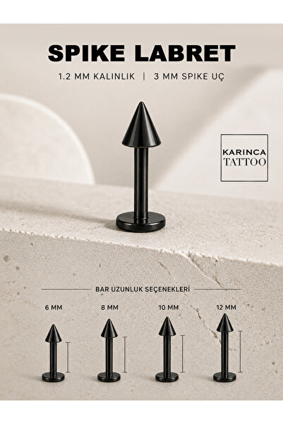 Karınca Piercing Spike Labret Piercing Kulak Helix Tragus Flat Burun Conch Du...