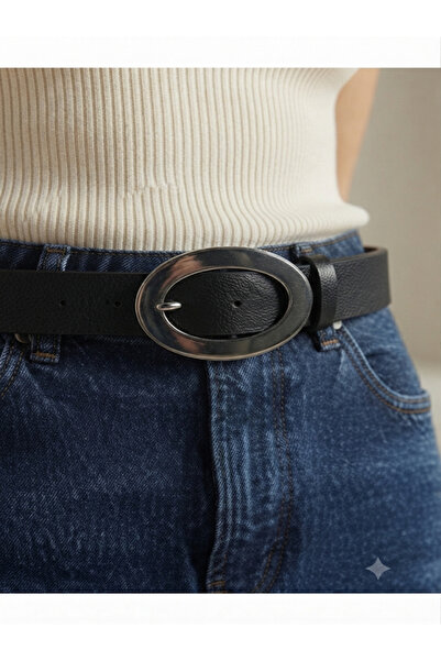 Gradelli Women's Belt Large Oval Buckle Basic