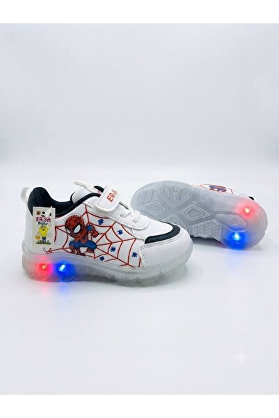 ersa spor SPIDER MEN FİGÜRLÜ IŞIKLI CIRTLI/LASTİKLİ ERKEK BEBE SPOR AYAKKABISI