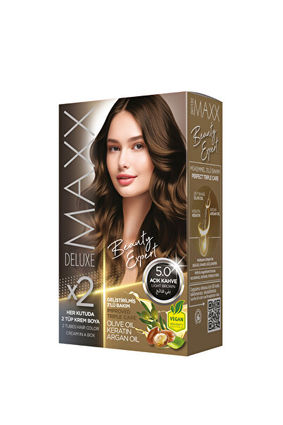 MAXX DELUXE Beauty Expert Set Saç Boyası 5.0 Açık Kahve
